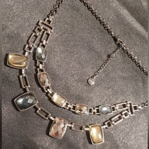 Alfani Gold and Black Multi-Strand Necklace with Distinctive Pendants